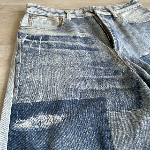 Inflation printed patchwork denim jeans - Picture 7 of 8